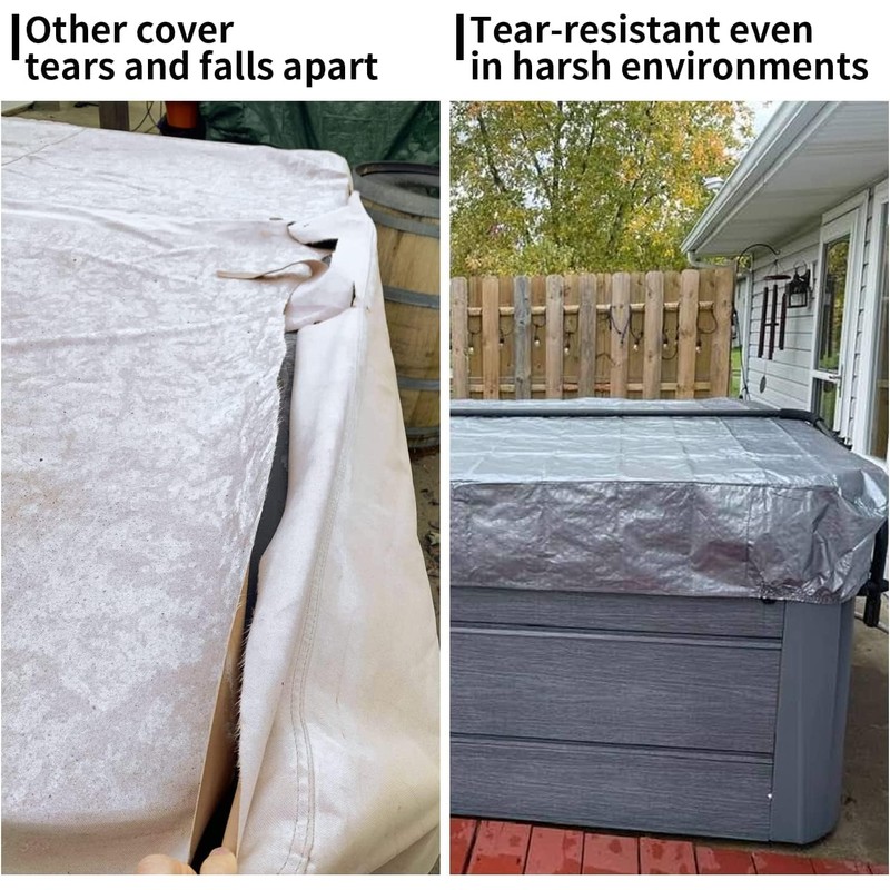UCEDER Waterproof Hot Tub Cover 170G Polyethylene Spa Cover and