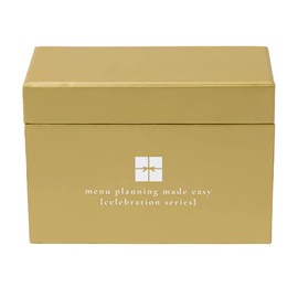 Meal Planner with 72 Recipe Cards (Celebration Menu) - Weekly Menu Planner | Sturdy Recipe Box | 12 Reusable Grocery Shopping Lists | 5 Blank Recipe Cards | Recipe Card Protector | Recipe Ideas