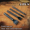 4 Pieces Leather Hole Punch Tool, 1/2/4/6 Prong Leather Lacing