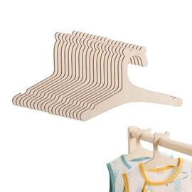 Pack of 20 Wooden Baby Hangers, Children's Clothes Hangers, Children's Clothes Hangers, Baby Hangers, Wooden Hangers, Clothes and Small Items for Children