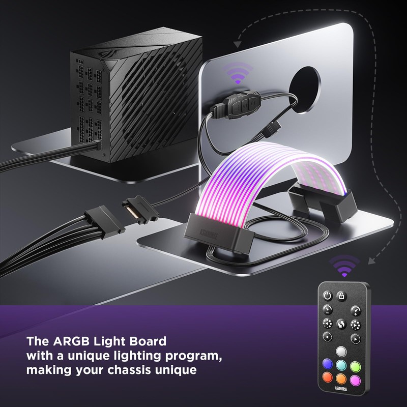 Asiahorse Aurora Pro Argb PSU Cover with 108 Addressable LEDs,