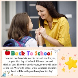 First Day of Pre K Preschool Gift, Mommy and Me Bracelets Back to School Bracelet First Day of School Bracelet Mom and Daughter Mother Daughter Bracelets Back to School Gifts for Daughter Girls