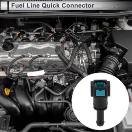 X AUTOHAUX 5/16" Fuel Line Quick Connector ID Hose for 5/16" SAE Male Connector Straight Through Seal Fittings Plastic Black Blue 1 Pc