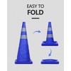 BATTIFE [4 Pack] 28 Inch Collapsible Traffic Safety Cones, Multi