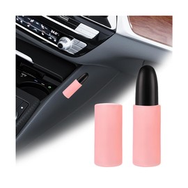 AUCELI Car Chapstick Holder, 2PCS Silicone Vehicles Upright Lip Balm Mount with Adhesive Tape, Fun Automotive Interior Lipsticks Decorations for Women Girls, Universal for SUV, Truck, RV (Pink)