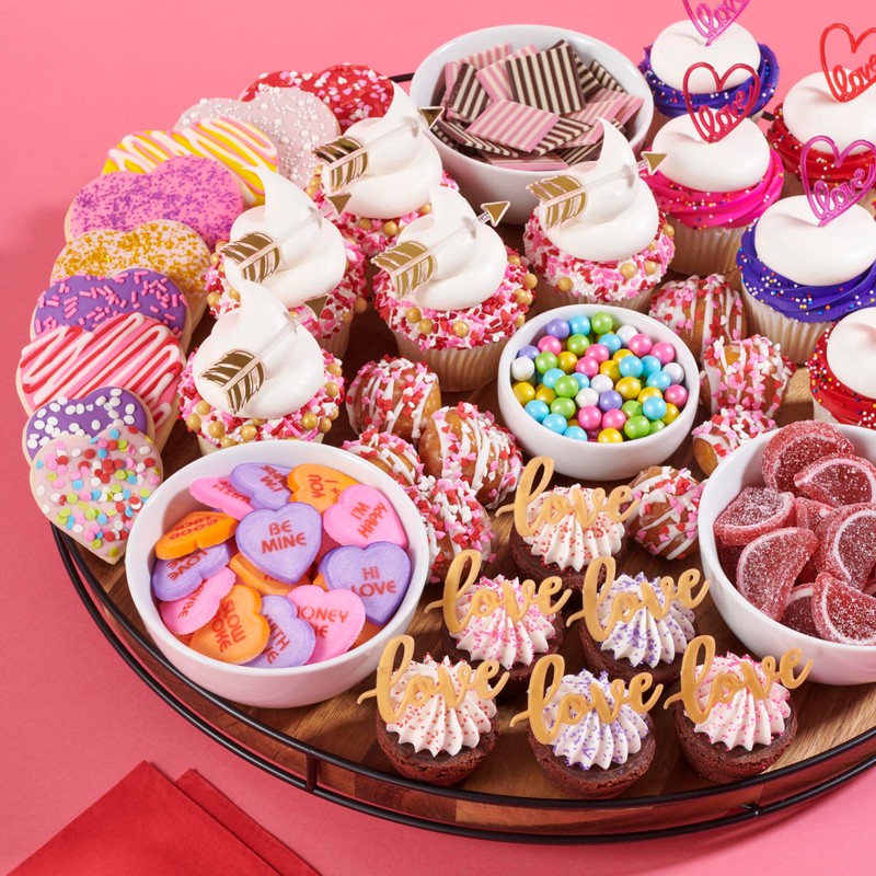 DECOPAC Valentine's Day Quins, 18oz, Fancy Sprinkles In Heart Shapes,