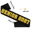 Senior 2027 Sash - Black Satin with Gold Glitter Letters