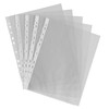 50 Pcs A4 Plastic Punched Punch Pockets 30 Micron for