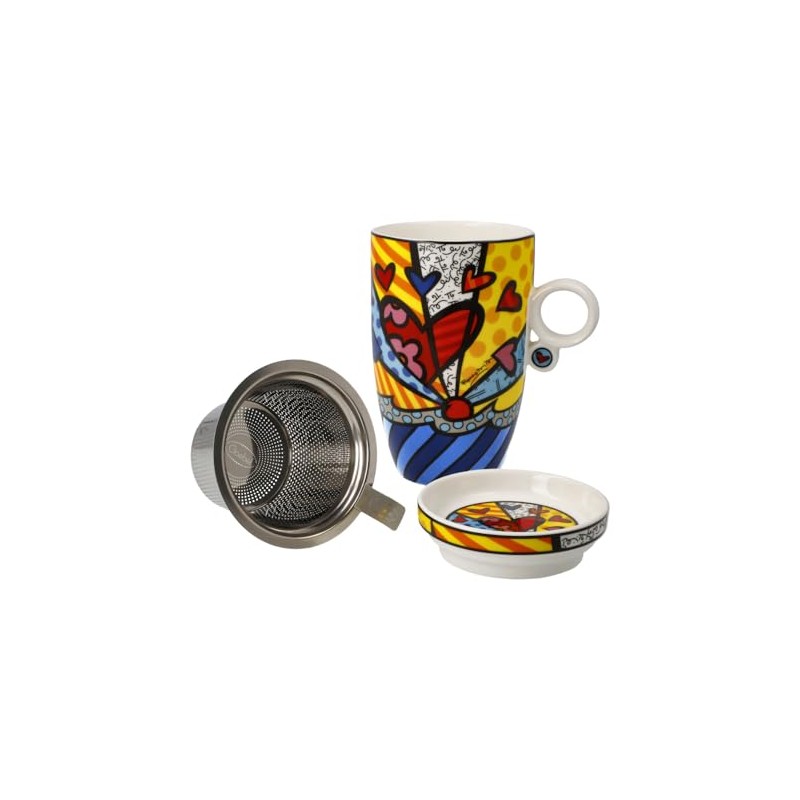 A New Day Romero Britto Pop Art Tea Cup with