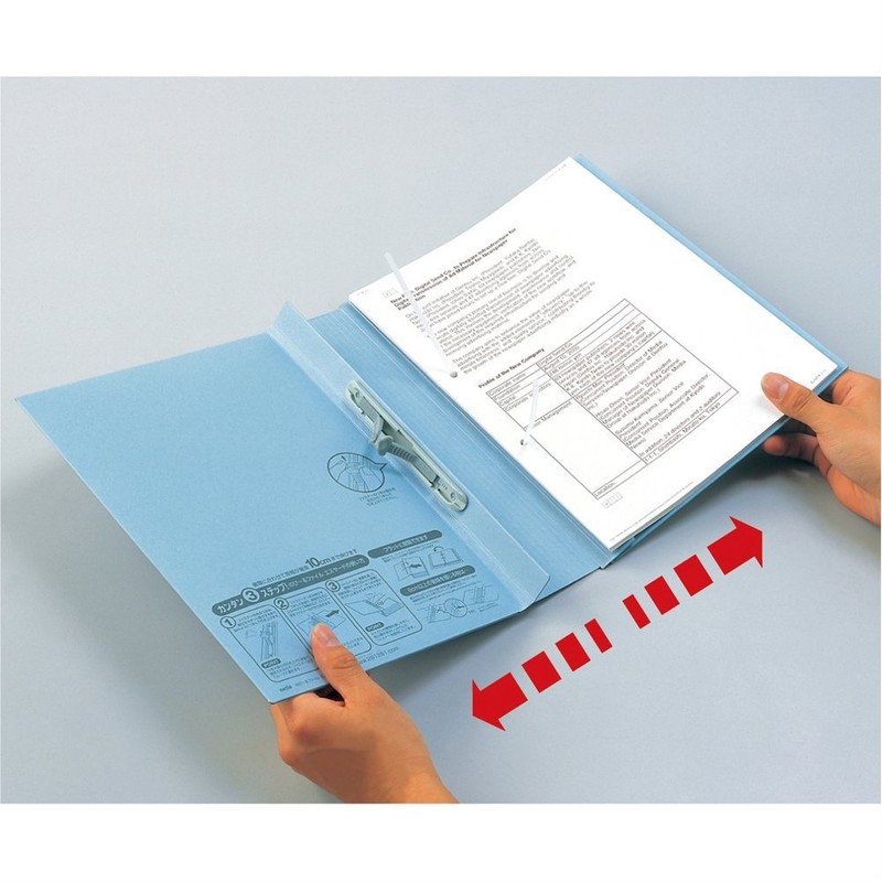 セキセイ ファイル のび~るファイル 2穴 A4 タテ 5冊 ブルー AE-50F-5