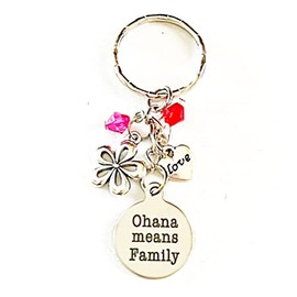 Hanalea Island Jewelry Co. Ohana Means Family Hawaiian Accessories Silver Charm Keychain Gift of Love and Aloha | Merchandise for Women