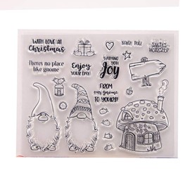 arriettycraft Santa Workshop Merry Christmas Rubber Clear Stamp for Card Making Decoration and Scrapbooking