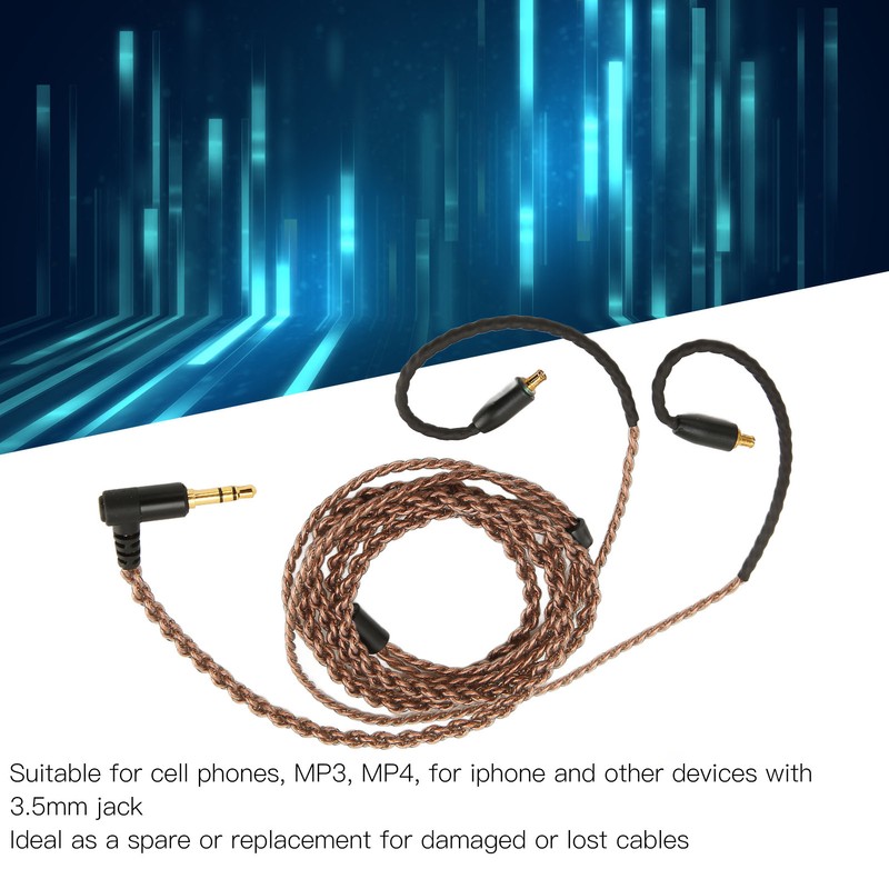 Earphone Replacement Cable Oxygen Free Copper Earphone Cable for ATH