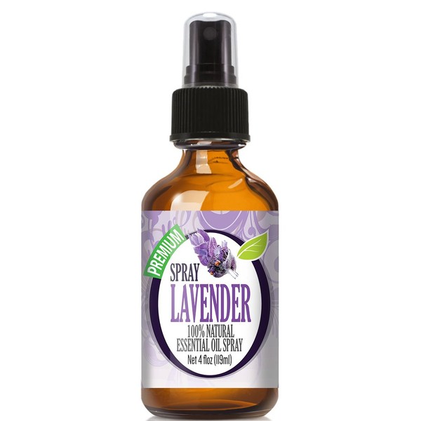 Lavender Spray 4oz Spray – Water Infused with Lavender Spray 4oz Essential Oil - 4oz Bottle by Healing Solutions