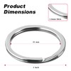 Rainspire 1 Inch/25mm Heavy Duty Key Rings, Stainless Steel Key