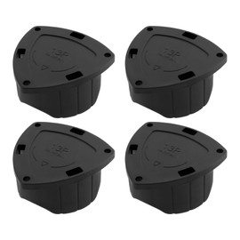 OTOTEC 4 Pieces 13 Pin Trailer Plug Cover 13 Pin Trailer Plug Cover Parking Cover Tow Adapter Positioning Cover for 13 Pin Tow Bar Black