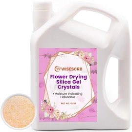 Wisesorb (NET 6 LBS) Silica Gel for Flower Drying, Silica Gel Flower Drying Crystals, Reusable Flower Drying Silica for Wedding Bouquet Preservation