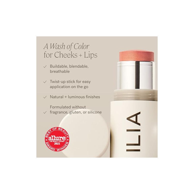 ILIA – Multi-Stick orgánico para labios + mejillas | Sin
