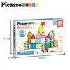 PicassoTiles 650PCS Marble Run Magnetic Tiles and Brick Combo Magnet