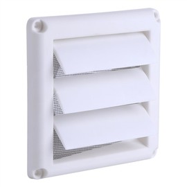 Haofy Outdoor Dryer Vent Cover 1PC Plastic Air Vent Grille Cover 3 Flaps Wall Duct Ventilation Grill with Net New(15 x 15 cm)