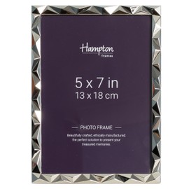 Hampton Frames JANELLE 5x7 (13x18cm) Silver Nickel Photo Frame Glass JAN56157N