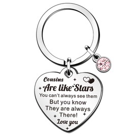 QMVMV Cousin Keyring Cousin Gifts from Cousin Christmas Birthday Gifts for Cousins