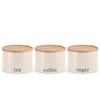 EHC Tea, Coffee, Sugar, Canister Set, Set of 3 Stackable