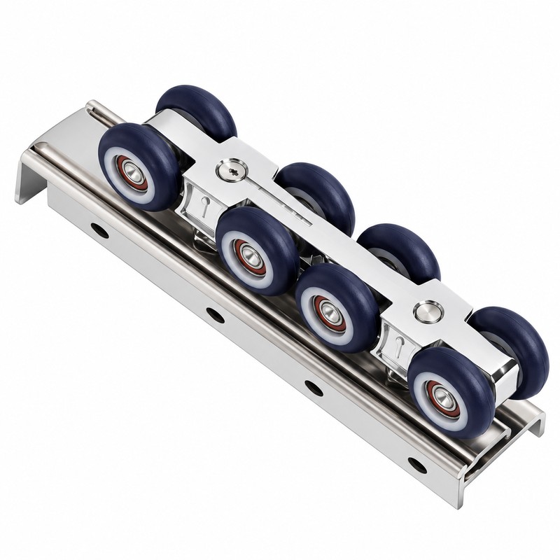 Sliding Door Roller for Wooden Door Track Systems – 4-Wheel