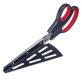 Westmark Antonio Pizza Scissors - Pizza Cutter and Pizza Lifter, Cool Kitchen Gadget Ideal for Pizza or Tarte Flambée - BPA Free, Stainless Steel, PP, TPR, Black