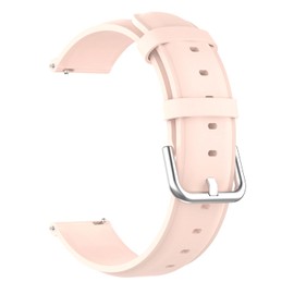 Compatible with LIGE K57 Smart Watch Band, Lamshaw Soft Classic Genuine Leather Replacement Strap Watchband Compatible with KACLUT K57/LIGE K57/EIGIIS K57/ESFOE K57 Smart Watches (Pink)