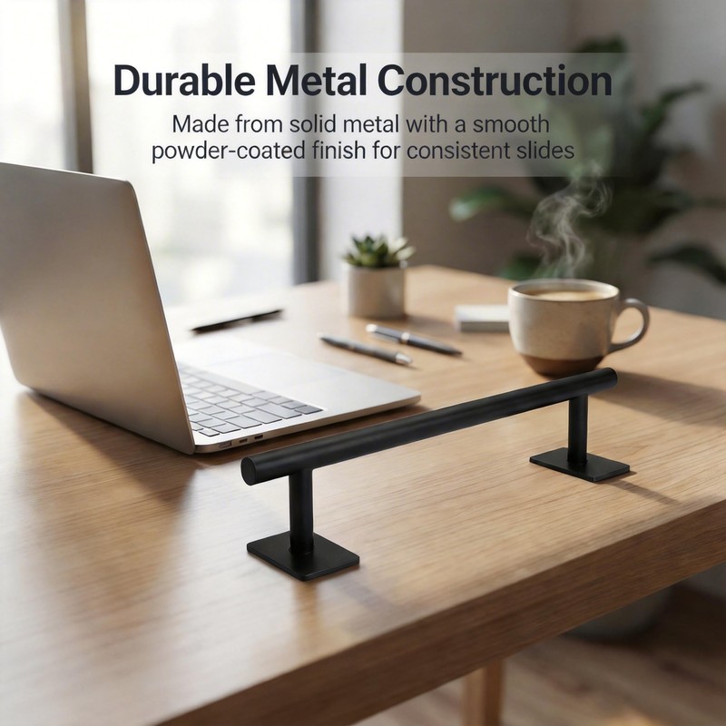 Professional Fingerboard Flat Rail Premium Solid Steel Construction Deck Ramp