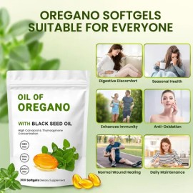 Podafu Aceite De Orégano Y Semilla Negra 300 Cápsulas                                                                                                 
