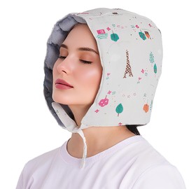 Flaxseed Heating Pad for Tension Headaches, Relief and Deep Conditioning Therapy Hot Cap for Hair Care, Natural Microwave Heating Cap for Head Pressure and Stress Relief