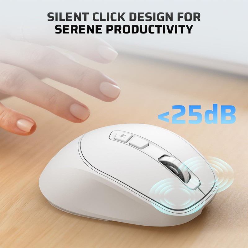 LTC OM021 Wireless AI Mouse,Voice Typing & Translate, BT 5.0/2.4G
