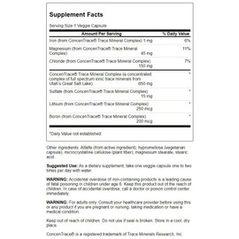 Swanson Concentrace Trace Mineral Complex 60 Veg Capsules