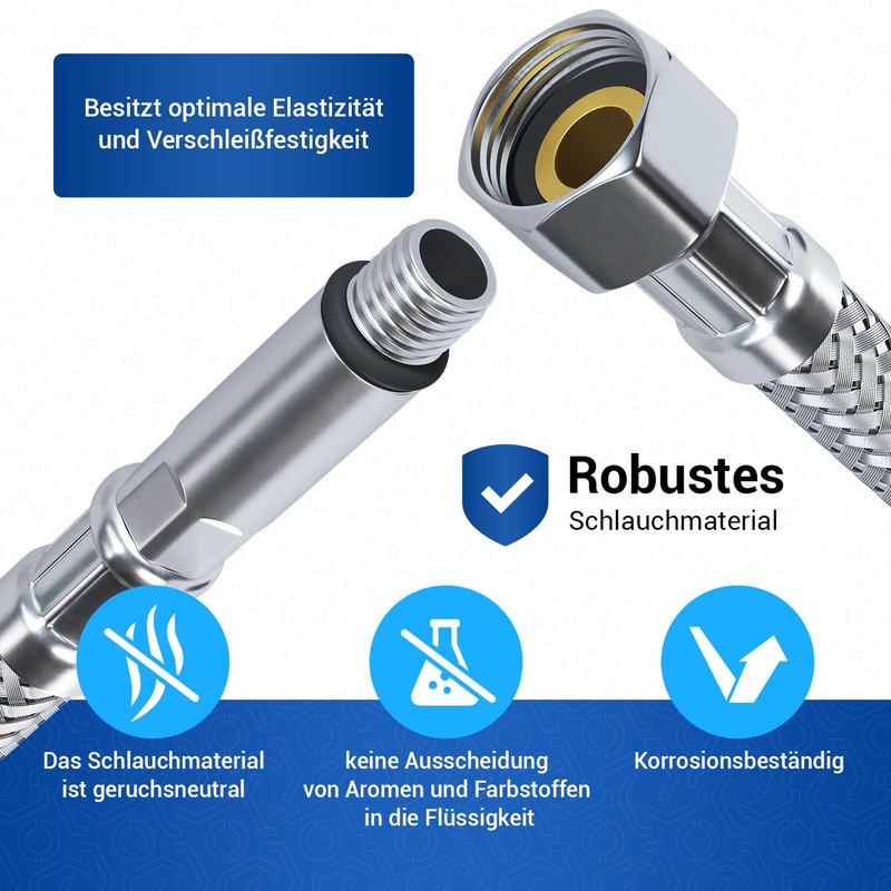 VIOKS Flexible Hose Kitchen Tap 3/8 Inch Outer Diameter x