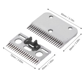 Shearing Blade, 2 Pieces 21 Teeth Horse Clipper Blades Carbide Abrasion Resistance Horse Cutting Machines Blades Replacement for Horses Cattle Goats Animals with Thick Fur