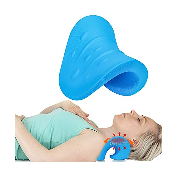 Neck Stretcher, Neck Cloud -Cervical Traction Device for TMJ Pain Relief, HONGJING Neck Release Pillow for Spine Alignment Posture Correction