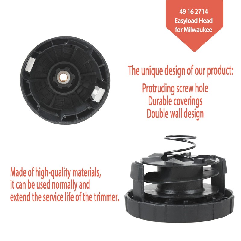 TOKDOOT 49-16-2714 Easy Load Trimmer Head for Milwau-kee,Weed Eater attachments