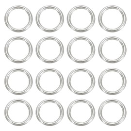 PATIKIL Metal O Rings 10mm / 0.4", 10 Pack Electroplated Zinc Alloy O Ring Buckle Seamless Welded Round Rings for Bag Purse Belts Hardware DIY Craft Dog Leashes, Silver