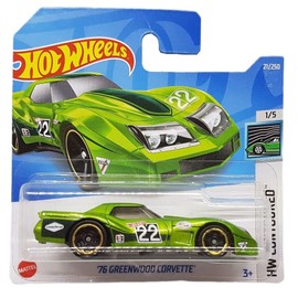 Hot Wheels - ´76 Greenwood Corvette - HW Contoured 1/5 - HCW80 - Short Card - Light Green Metallic - Mattel 2022