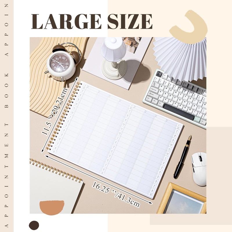 Maitys 2026-2027 Large 8 Column Salon Appointment Book 11.46 x