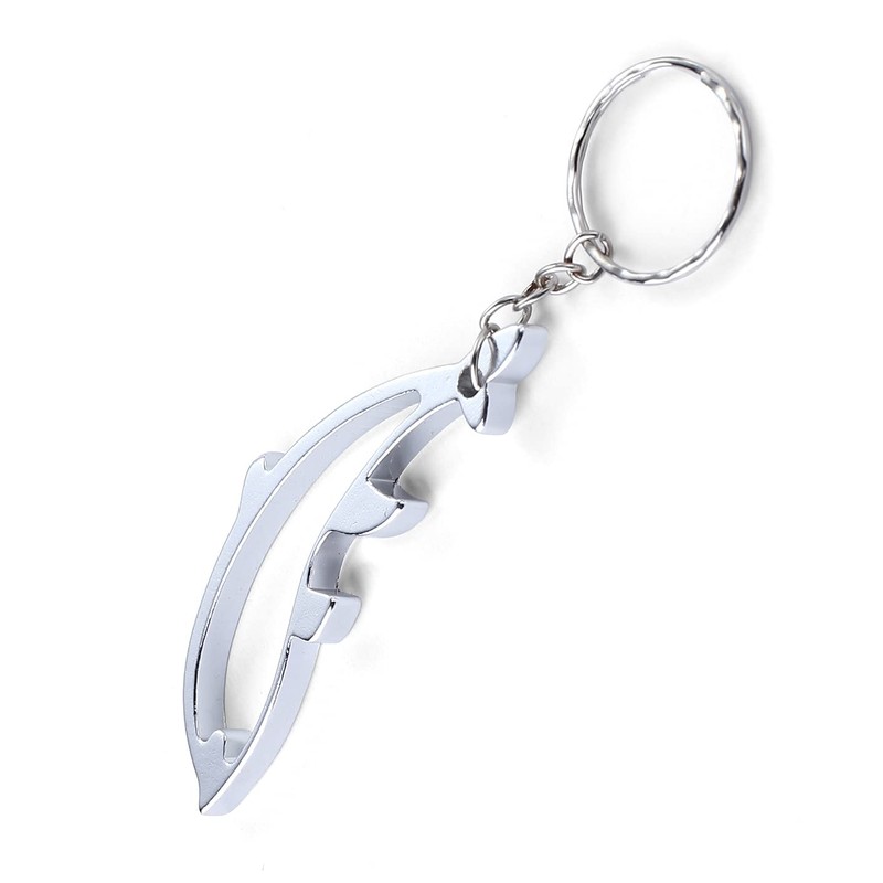 Komonee Dolphin Silver Bottle Opener Key Chain Metal Aquatic Animal