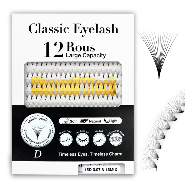 CharmO'clock 15D Ultra Volume Lash Extensions 0.07mm Thickness 8-16mm Mixed