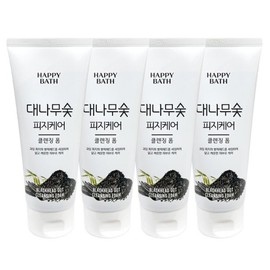 Happy Bath Bamboo Charcoal Sebum Cleansing Foam 200ml x 4 / 해피바스 대나무 숯 피지 클렌징폼 200ml 4개