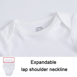 kavkas Long Sleeve Baby Bodysuit for Boys and Girls Newborn Cotton Vests Undershirts Infant Solid One Piece Baby Clothes 3 Pack Multicolour Set 3-6M