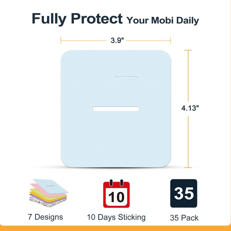 35Pack Tandem Mobi Adhesive Sleeve,Pocket Overpatches Waterproof