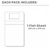 Yorkshire Bedding Flat Sheets Double 100% Egyptian Cotton 200 Thread