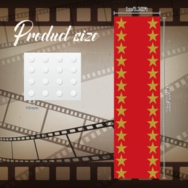 Woanger Plastic Red Carpet Runner for Party 30 μm Thickness Gold Star Aisle Runner Event Rugs for Runway Floor Stage Stair Hallway Movie Theme Birthday Wedding Prom Decor(Classic, 3.3 x 50 Ft)