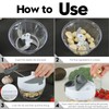Ourokhome Vegetable Chopper Manual Food Processor, Kitchen Mini Portable Hand
